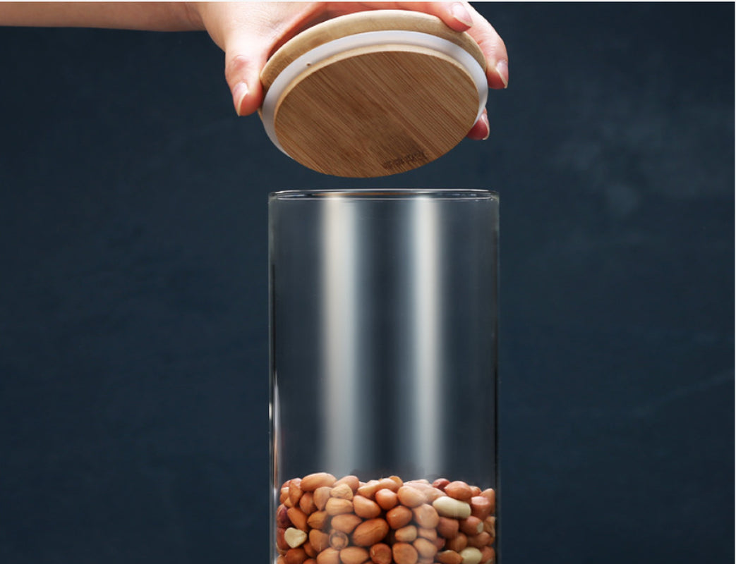 High Borosilicate Glass Tea Cans, Sealed Storage Cans, Transparent Tea Cans, Whole Grains, Candy Cans