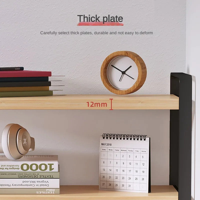 Shelf Desktop Storage Bookshelf Student Desk Shelves Racks Office Computer Desk Tiered Cabinet Home Storage Holders Organizer