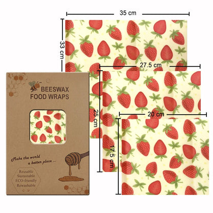 Eco Friendly Reusable Food Wraps Food Fresh Keeping Storage Organic Bees Wax Wrap Cling Wrap Custom Made Pattern Wholesale