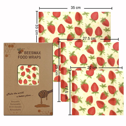 Eco Friendly Reusable Food Wraps Food Fresh Keeping Storage Organic Bees Wax Wrap Cling Wrap Custom Made Pattern Wholesale