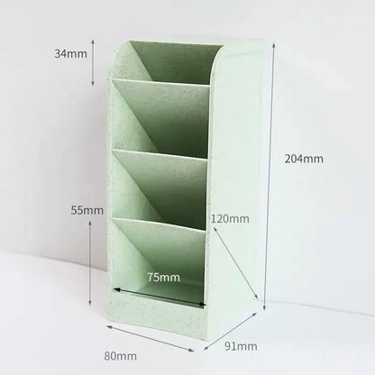 Desk Pen Holder Pencil Makeup Storage Box Kawaii Large Capacity Desktop Organizer Stand Case School Office Stationery