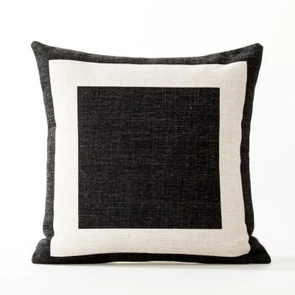 Nordic Geometry Black White Cushion Pillow Cover Home Decorative Office Sofa Linen Pillowcase 45X45Cm