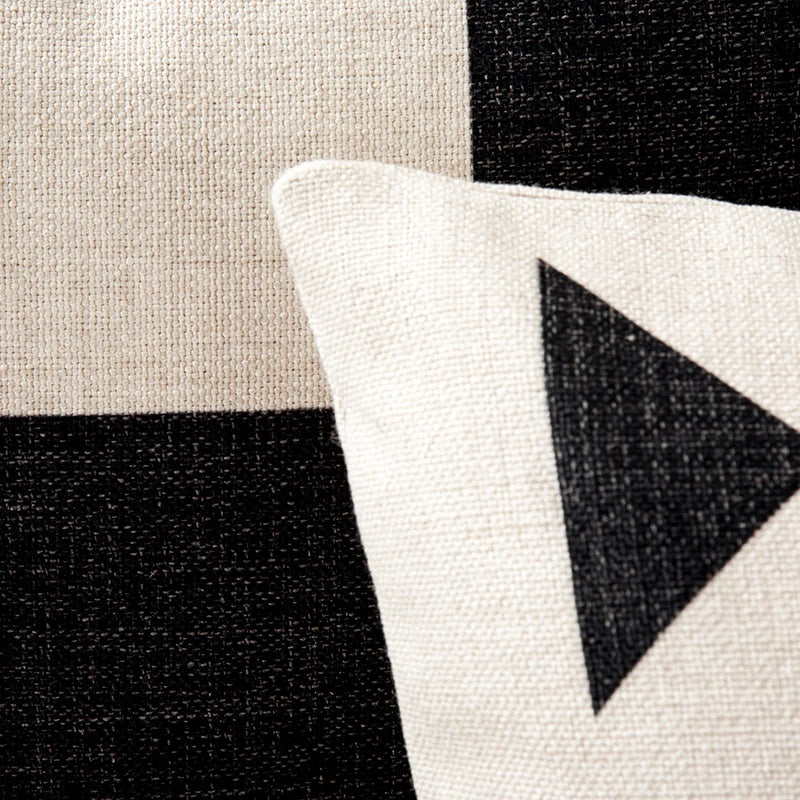 Nordic Geometry Black White Cushion Pillow Cover Home Decorative Office Sofa Linen Pillowcase 45X45Cm