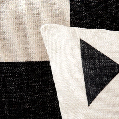 Nordic Geometry Black White Cushion Pillow Cover Home Decorative Office Sofa Linen Pillowcase 45X45Cm