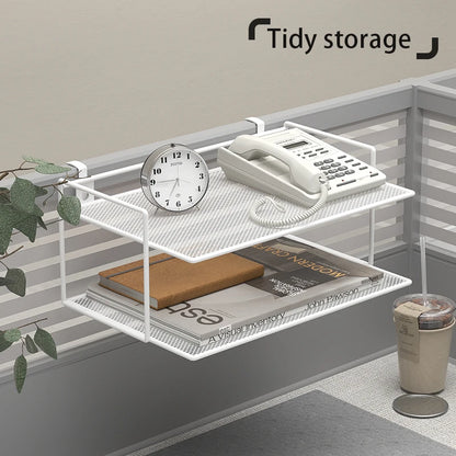 Office Storage Shelf Telephone Storage Shelf Workstation Partition Hanging Storage Shelf Multi-Layer Metal Router Shelf