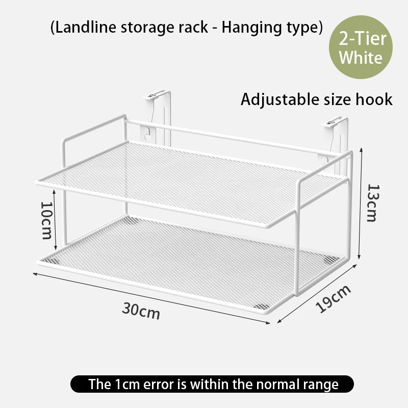 Office Storage Shelf Telephone Storage Shelf Workstation Partition Hanging Storage Shelf Multi-Layer Metal Router Shelf