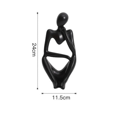 Nordic Abstract Sculpture Thinker Statue Resin Woman Figurine Office Home Decoration Accessories Decor Crafts Modern Art
