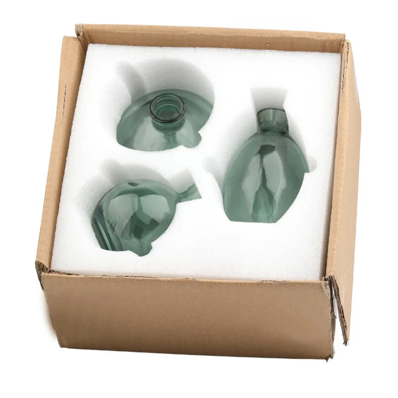 Classic Creative Vase Top Quality Glass Transparent Hydroponic Vase Living Room Flower Vase Home Decoration