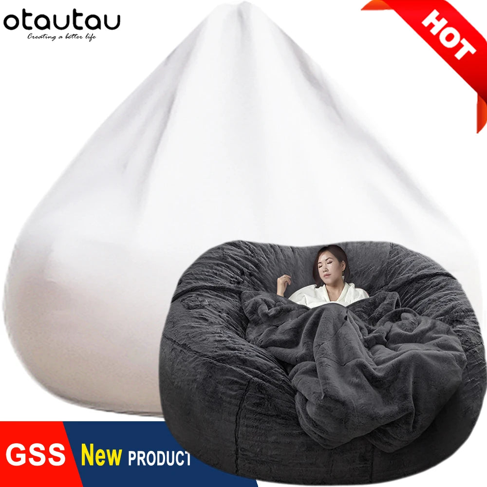 Big XXL Sofa Cover Bean Bag Inner Wash Bag Giant Beanbag Storage Dustproof Ottoman Puff Seat Chair Pouf Lounge Furniture