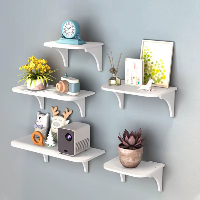 Wall Mount Floating Shelf with Hook Router Camera Power Strip Projector Set Top Box Hanging Storage Holder Home Office Organizer