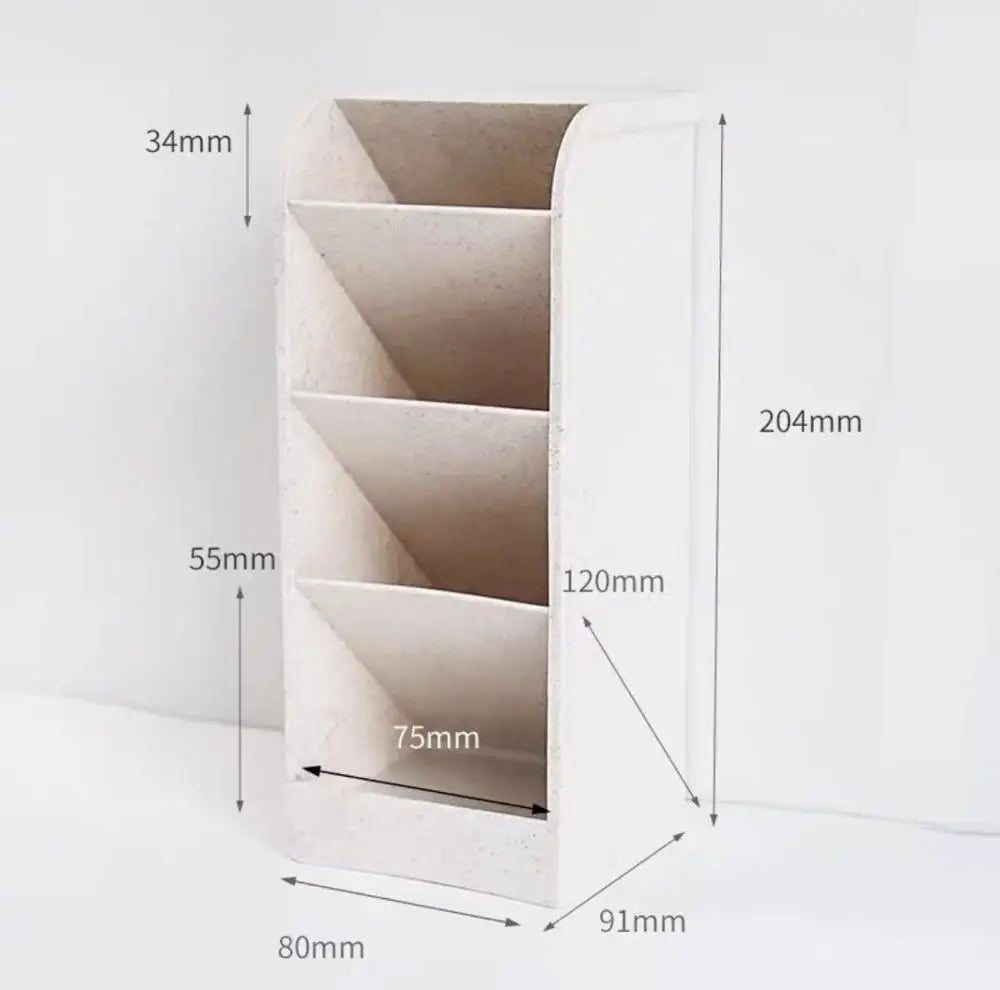 Desk Pen Holder Pencil Makeup Storage Box Kawaii Large Capacity Desktop Organizer Stand Case School Office Stationery