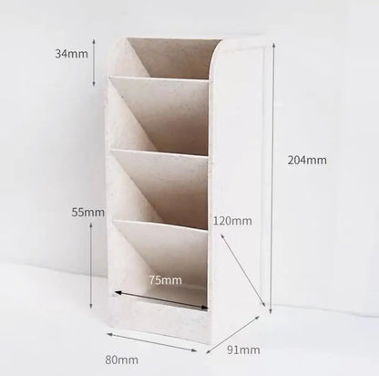 Desk Pen Holder Pencil Makeup Storage Box Kawaii Large Capacity Desktop Organizer Stand Case School Office Stationery