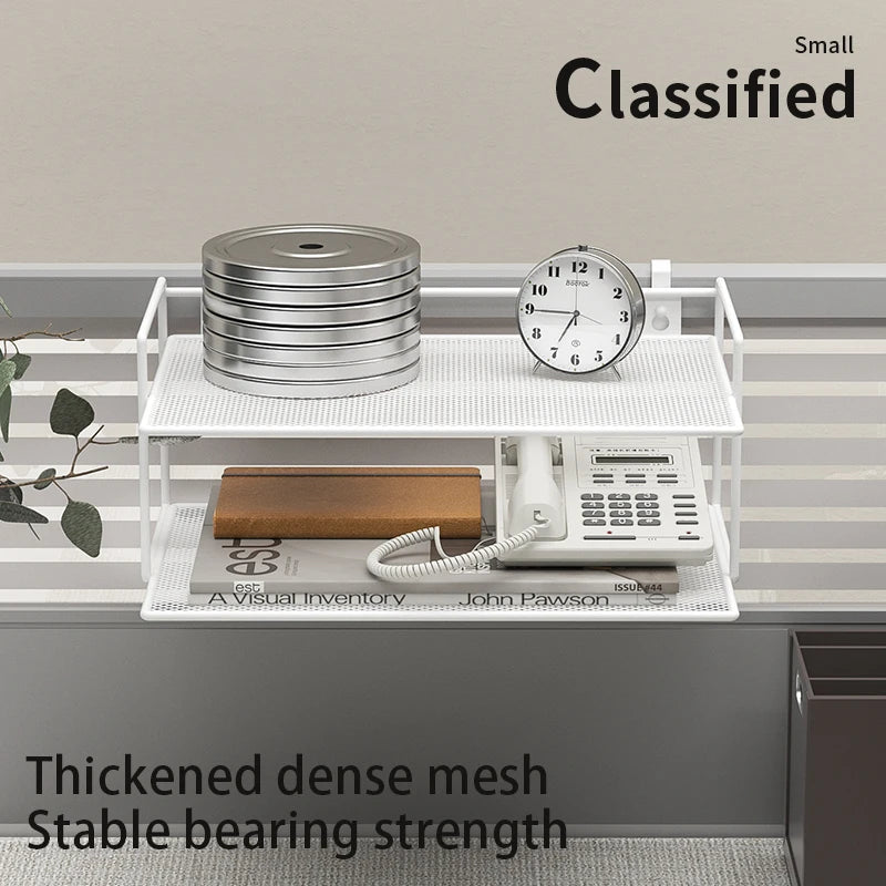 Office Storage Shelf Telephone Storage Shelf Workstation Partition Hanging Storage Shelf Multi-Layer Metal Router Shelf