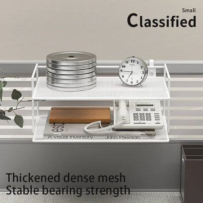 Office Storage Shelf Telephone Storage Shelf Workstation Partition Hanging Storage Shelf Multi-Layer Metal Router Shelf