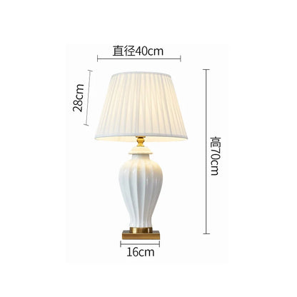 Table Lamp White Ceramic Lamp Bedside Table Room Decor Bedside Lamp Bedroom Night Light Light Fixture Mood Light