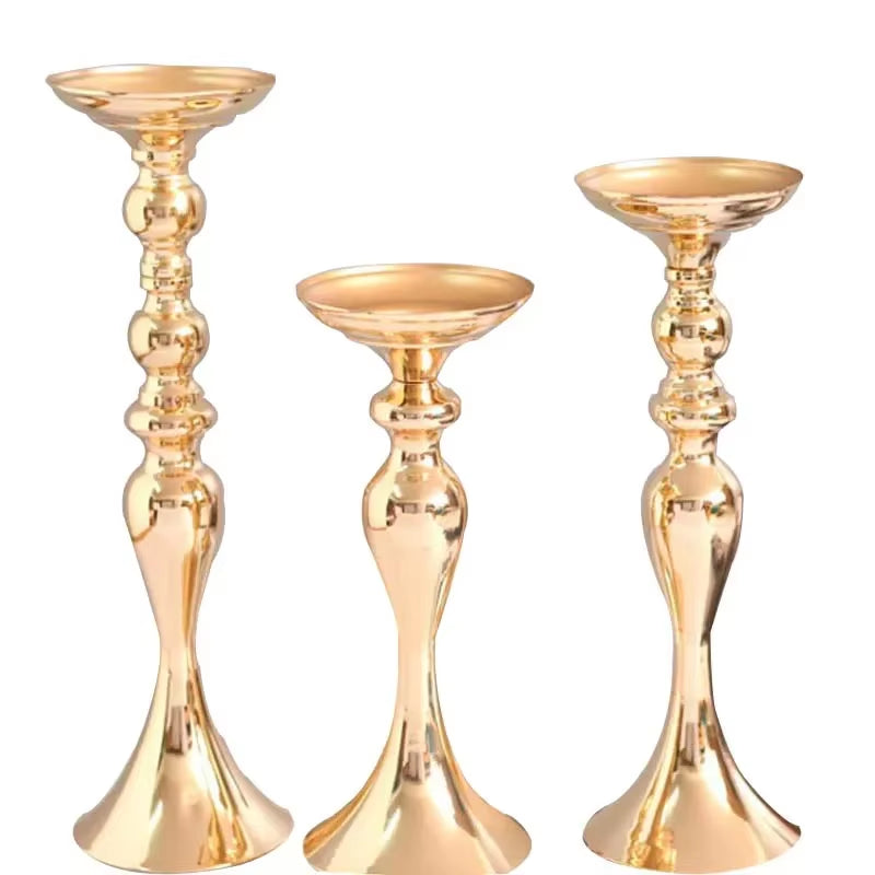 Candle Holders Christmas Decorations Wedding Centerpieces Lantern Stand Home Gold Flower Vase Table Centerpiece Event Flowe
