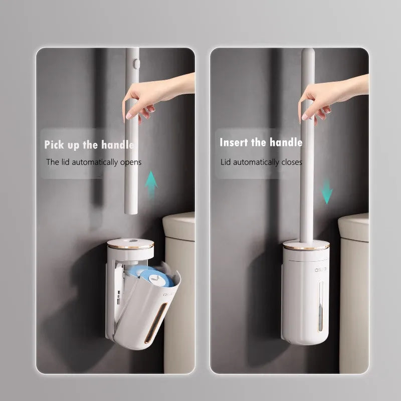 Disposable Toilet Brush Wallmounted Toilet Cleaner Replacement Head Cleaning Tool Toilet Brush WC Kit Bathroom Accessories