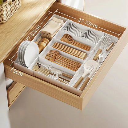 Expandable Drawer Organizer – Adjustable Cutlery & Utensil Tray