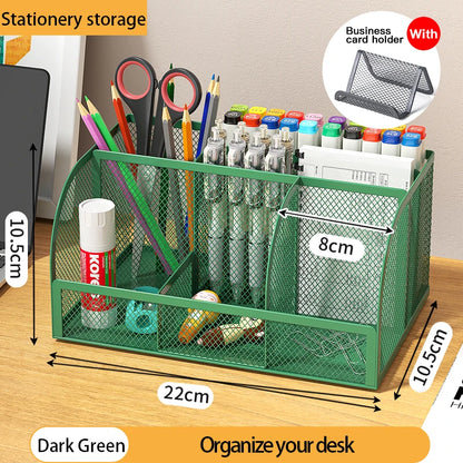 Multi-Functional Office and Cosmetic Storage, Scratch-Resistant Pads, Durable Metal Mesh, Suitable for Home, School, Classroom