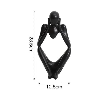 Nordic Abstract Sculpture Thinker Statue Resin Woman Figurine Office Home Decoration Accessories Decor Crafts Modern Art