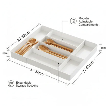 Expandable Drawer Organizer – Adjustable Cutlery & Utensil Tray