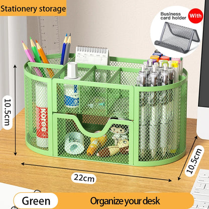 Multi-Functional Office and Cosmetic Storage, Scratch-Resistant Pads, Durable Metal Mesh, Suitable for Home, School, Classroom