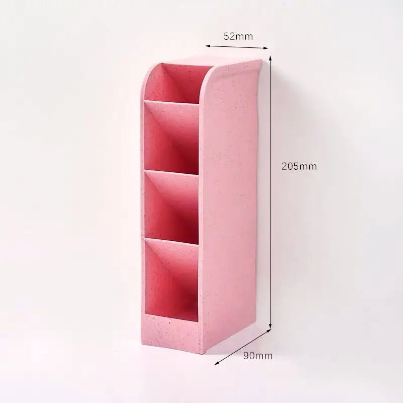 Desk Pen Holder Pencil Makeup Storage Box Kawaii Large Capacity Desktop Organizer Stand Case School Office Stationery