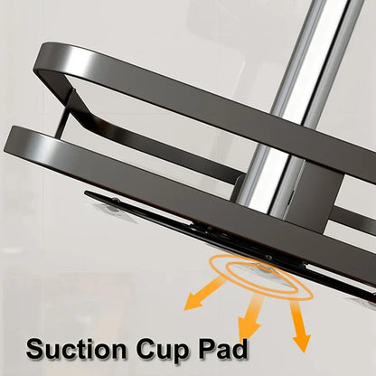 360° Rotation Spice Rack Organizer Multi-Layer Countertop Carbon Steel Seasoning Holder Storage Tray Storage Rack for Kitchen