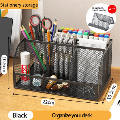 Multi-Functional Office and Cosmetic Storage, Scratch-Resistant Pads, Durable Metal Mesh, Suitable for Home, School, Classroom