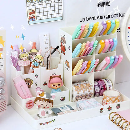 Pen Holder Desk Organizer Pencil Holder Organizers for Desktop Stand Pens Office Accessories School Stationery Storage Holders