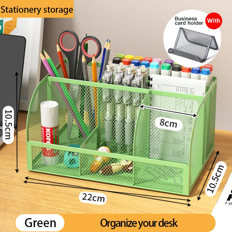 Multi-Functional Office and Cosmetic Storage, Scratch-Resistant Pads, Durable Metal Mesh, Suitable for Home, School, Classroom