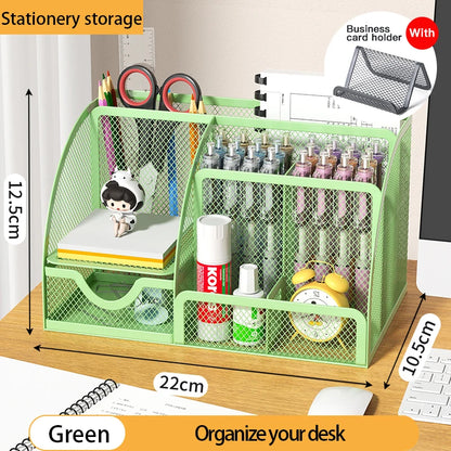 Multi-Functional Office and Cosmetic Storage, Scratch-Resistant Pads, Durable Metal Mesh, Suitable for Home, School, Classroom