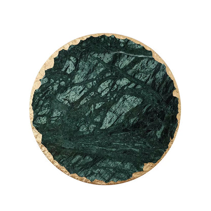 Marble Storage Tray Green Jewelry Display Plate Necklace Ring Earrings Cosmetic Organizer Desktop Sundries Decor Tray