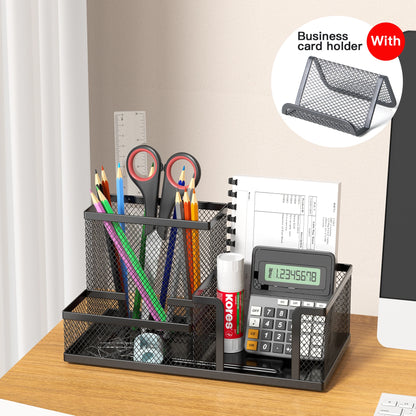 Multi-Functional Office and Cosmetic Storage, Scratch-Resistant Pads, Durable Metal Mesh, Suitable for Home, School, Classroom