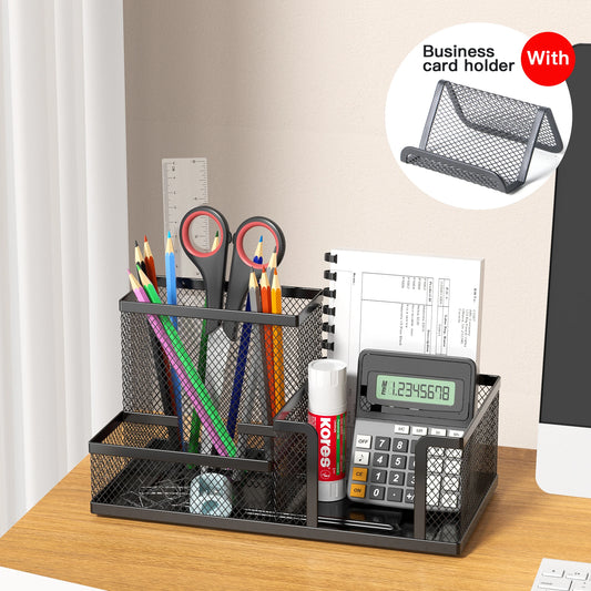 Multi-Functional Office and Cosmetic Storage, Scratch-Resistant Pads, Durable Metal Mesh, Suitable for Home, School, Classroom