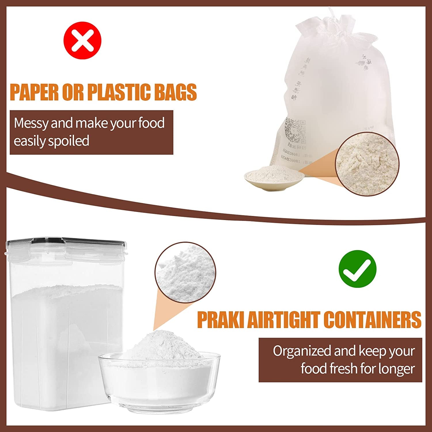 Airtight Food Storage Containers Set with Lids - 24 PCS, BPA Free Kitchen and Pantry Organization, Plastic Leak-Proof Canisters for Cereal Flour & Sugar - Labels & Marker