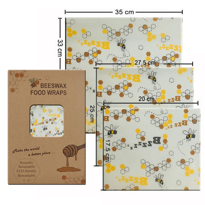 Eco Friendly Reusable Food Wraps Food Fresh Keeping Storage Organic Bees Wax Wrap Cling Wrap Custom Made Pattern Wholesale