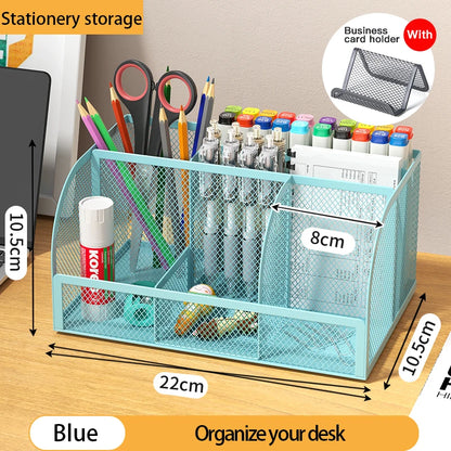 Multi-Functional Office and Cosmetic Storage, Scratch-Resistant Pads, Durable Metal Mesh, Suitable for Home, School, Classroom