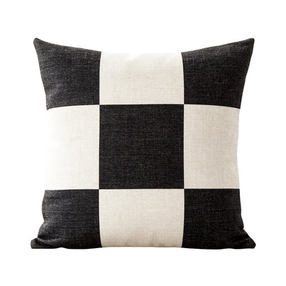 Nordic Geometry Black White Cushion Pillow Cover Home Decorative Office Sofa Linen Pillowcase 45X45Cm