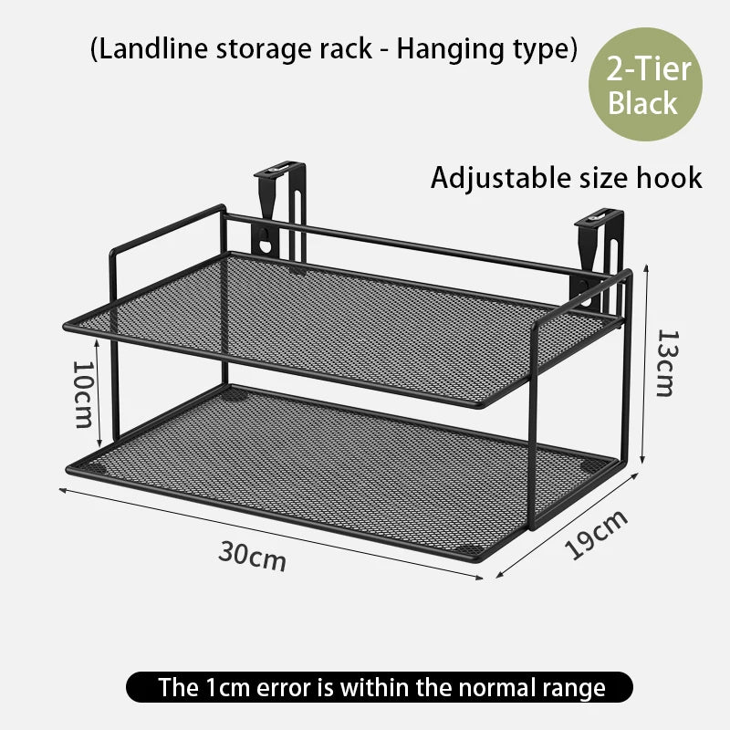 Office Storage Shelf Telephone Storage Shelf Workstation Partition Hanging Storage Shelf Multi-Layer Metal Router Shelf