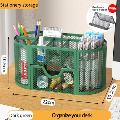 Multi-Functional Office and Cosmetic Storage, Scratch-Resistant Pads, Durable Metal Mesh, Suitable for Home, School, Classroom