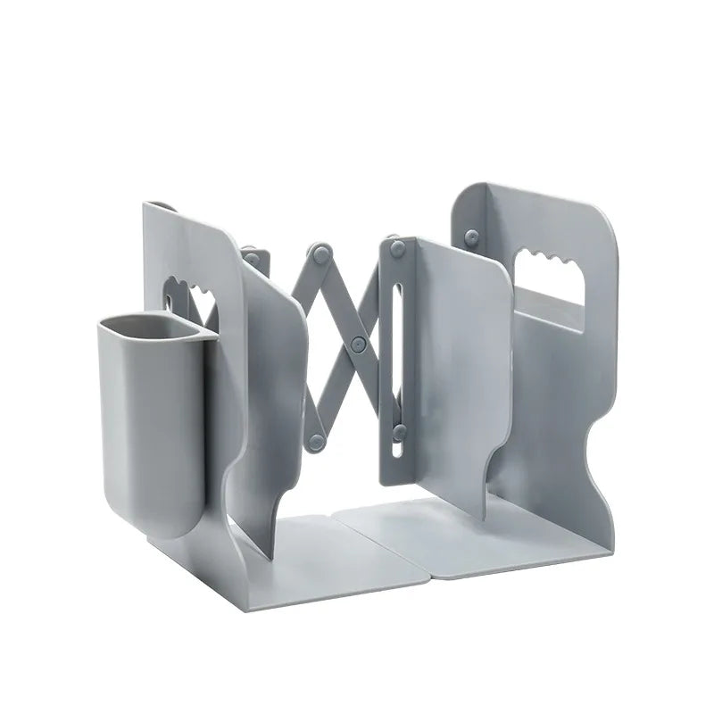 Retractable Book Stand with Pen Holder Creative Student Use Bookshelf Folding Storage Desk Organizer Office Accessories