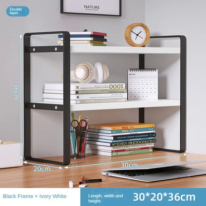 Shelf Desktop Storage Bookshelf Student Desk Shelves Racks Office Computer Desk Tiered Cabinet Home Storage Holders Organizer