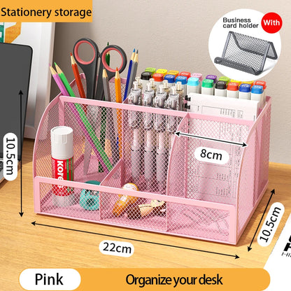 Multi-Functional Office and Cosmetic Storage, Scratch-Resistant Pads, Durable Metal Mesh, Suitable for Home, School, Classroom