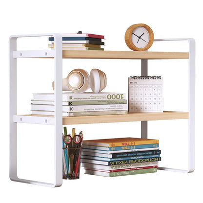 Shelf Desktop Storage Bookshelf Student Desk Shelves Racks Office Computer Desk Tiered Cabinet Home Storage Holders Organizer